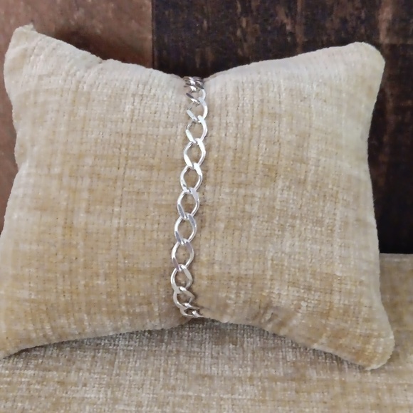 925 Italy Silver Delicate Chain Bracelet - Picture 1 of 7